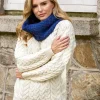 Ladies Merino Wool Scarves|Ladies Aran Scarves*Sweater Shop Super Soft Aran Snood Royal Blue B859