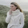 Ladies Merino Wool Scarves|Ladies Aran Scarves*Sweater Shop Super Soft Irish Aran Snood Natural