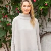 Designer Knitwear|Womens Irish Knitwear*Sweater Shop Super Soft Merino Wool / Cashmere Sweater - Beige