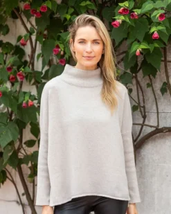 Designer Knitwear|Womens Irish Knitwear*Sweater Shop Super Soft Merino Wool / Cashmere Sweater - Beige