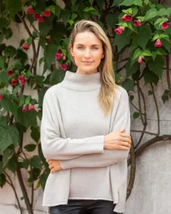 Designer Knitwear|Womens Irish Knitwear*Sweater Shop Super Soft Merino Wool / Cashmere Sweater - Beige