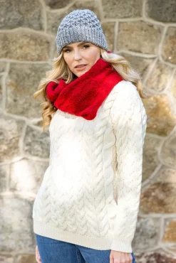 Ladies Merino Wool Scarves*Sweater Shop Super Soft merino Wool Infinity scarfu00a0 red