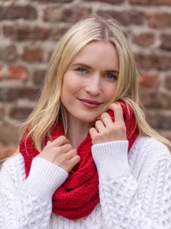 Ladies Merino Wool Scarves*Sweater Shop Super Soft merino Wool Infinity scarfu00a0 red