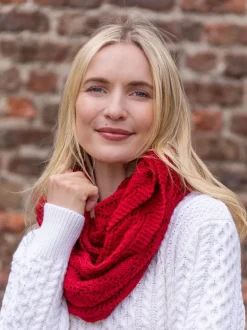 Ladies Merino Wool Scarves*Sweater Shop Super Soft merino Wool Infinity scarfu00a0 red