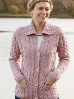 Womens Irish Knitwear|Cashmere And Merino Wool Sweaters*Sweater Shop Super Soft Merino Wool Ladies Cardigan