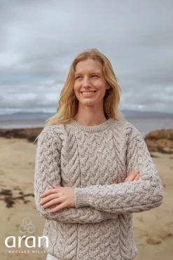 Womens Irish Knitwear|Cashmere And Merino Wool Sweaters*Sweater Shop Super Soft Merino Wool Sweater Oatmeal