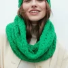Ladies Aran Scarves*Sweater Shop Super Soft Snood Green 893