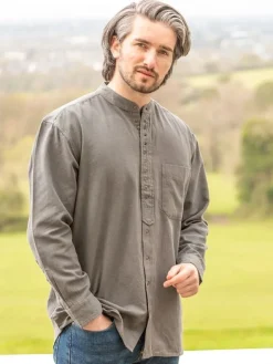 Mens Grandfather Shirts*Sweater Shop Traditional Grandfather Shirt CastleRock