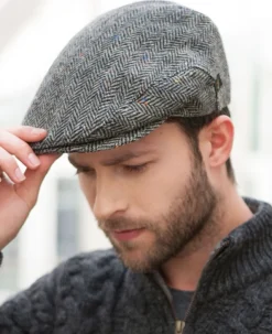 Mens Caps*Sweater Shop Trinity Flat Cap Col.1