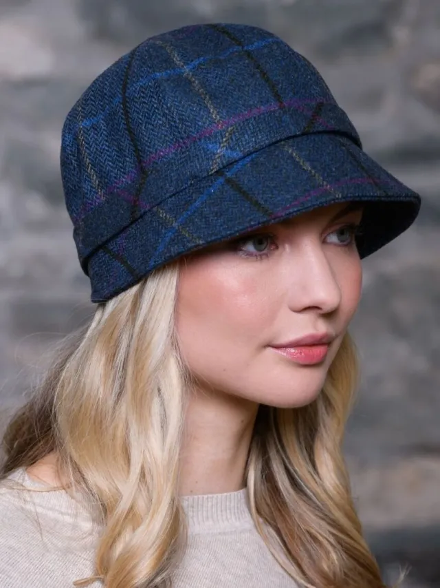 Ladies Hats*Sweater Shop Tweed Flapper Cap Col. 80