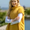 Designer Knitwear|Cashmere And Merino Wool Sweaters*Sweater Shop Wool & Cashmere Short Sleeve Sweater Mustard (One Size)