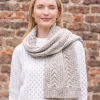 Ladies Wool Cashmere Scarves|Ladies Aran Scarves*Sweater Shop Wool and Cashmere Aran Scarf Fleck