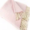 Cashmere & Merino Throws*Sweater Shop Wool and Cashmere Baby Pink Throw Col: 1430