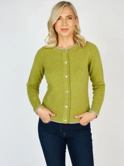 Cashmere And Merino Wool Sweaters|Ladies Cardigans*Sweater Shop Wool and Cashmere Cardigan Apple