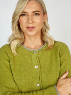 Cashmere And Merino Wool Sweaters|Ladies Cardigans*Sweater Shop Wool and Cashmere Cardigan Apple