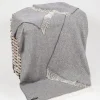 Cashmere & Merino Throws*Sweater Shop Wool and Cashmere Grey Herringbone Throw Col: 1474