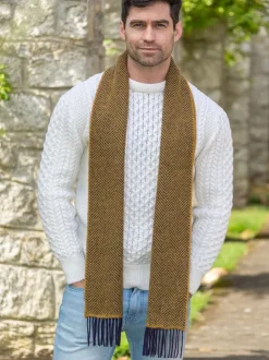 Wool Cashmere*Sweater Shop Wool and Cashmere Herringbone Scarf - 2444