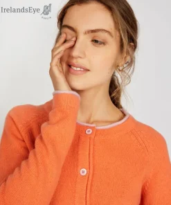 Cashmere And Merino Wool Sweaters|Ladies Cardigans*Sweater Shop Wool and Cashmere Killiney Cardigan Coral