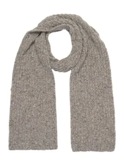 Wool Cashmere*Sweater Shop Wool and Cashmere Luxe Ribbed Scarf - Ground