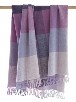 Cashmere & Merino Throws*Sweater Shop Wool and Cashmere Throw Lilac Col.1442