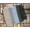 Wool Cashmere*Sweater Shop Wool Cashmere Scarf Made in Ireland - Blue/Grey/Beige Mix 8003